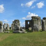 Stonehenge stone circle in Wiltshire countryside viewed on a day trip from Bath