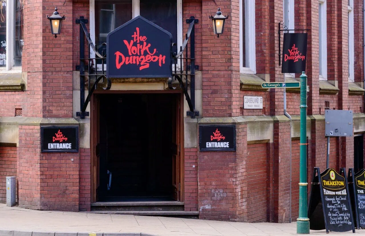 York Dungeon entrance on Clifford Street in York city centre