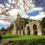 Battle Abbey ruins on the Battle of Hastings battlefield in East Sussex