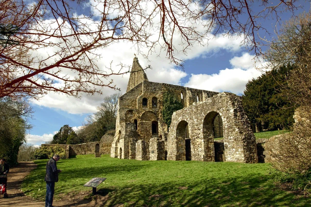Battle Abbey ruins on the Battle of Hastings battlefield in East Sussex