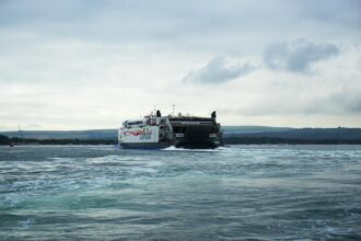 Condor Ferries vessel travelling across the English Channel toward the Channel Islands