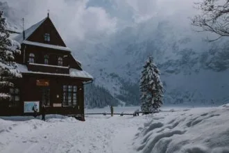 Katowice to Zakopane ski transfer route through snowy mountain landscapes