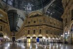Galleria Vittorio Emanuele II interior with shops and glass dome