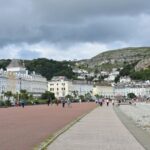 Llandudno seafront and promenade beside the North Wales Coast Line