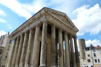 Roman Temple of Augustus and Livia in Vienne, one of the best day trips from Lyon.