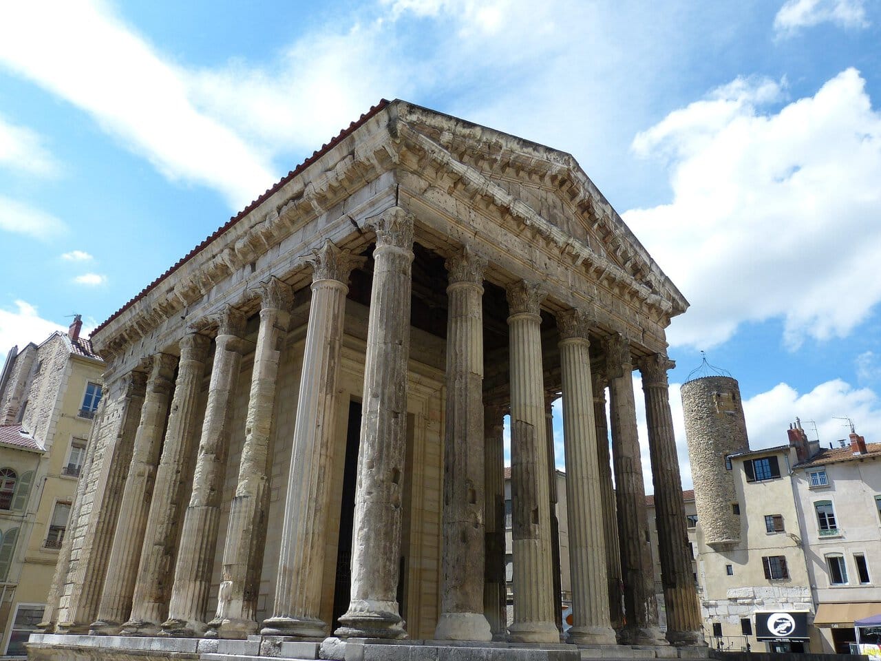 Roman Temple of Augustus and Livia in Vienne, one of the best day trips from Lyon.