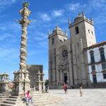Porto Cathedral (Sé do Porto) overlooking the historic centre of Porto, Portugal.