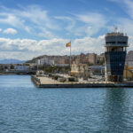 Ceuta Heliport on the waterfront in Ceuta, Spain, used by Hélity helicopter services to Algeciras and Málaga Airport.