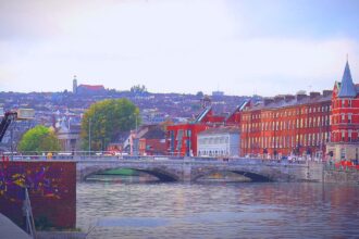 Cork city centre and River Lee