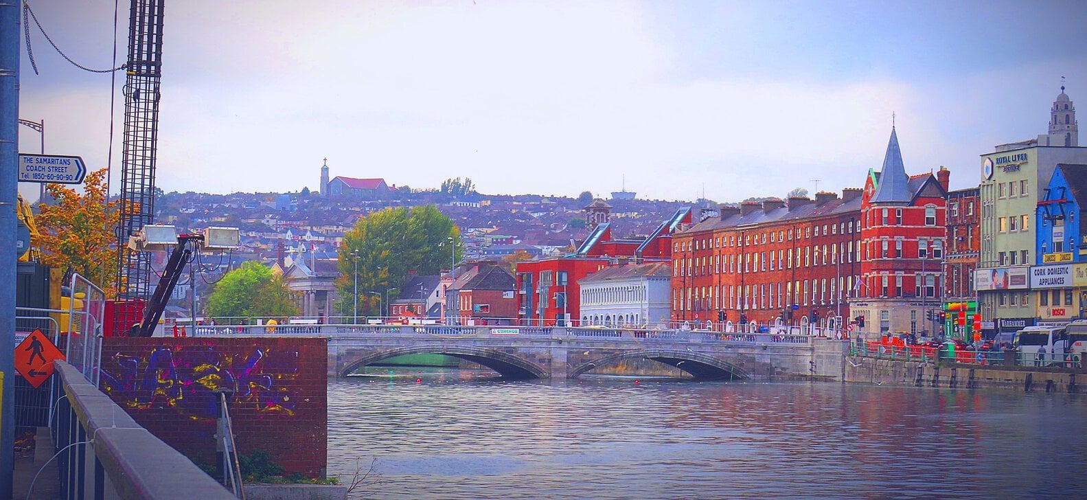 Cork city centre and River Lee