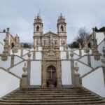 The famous Baroque staircase leading to Bom Jesus do Monte Sanctuary in Braga, Portugal.