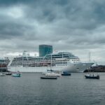 Cruise ship berthed at Dublin Port