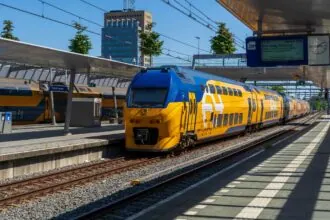 Dutch NS double-decker train representing regional rail travel for the Euregio Ticket Guide
