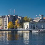 Geneva city waterfront near the city centre