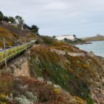 Irish Rail train travelling along the Dublin to Rosslare railway