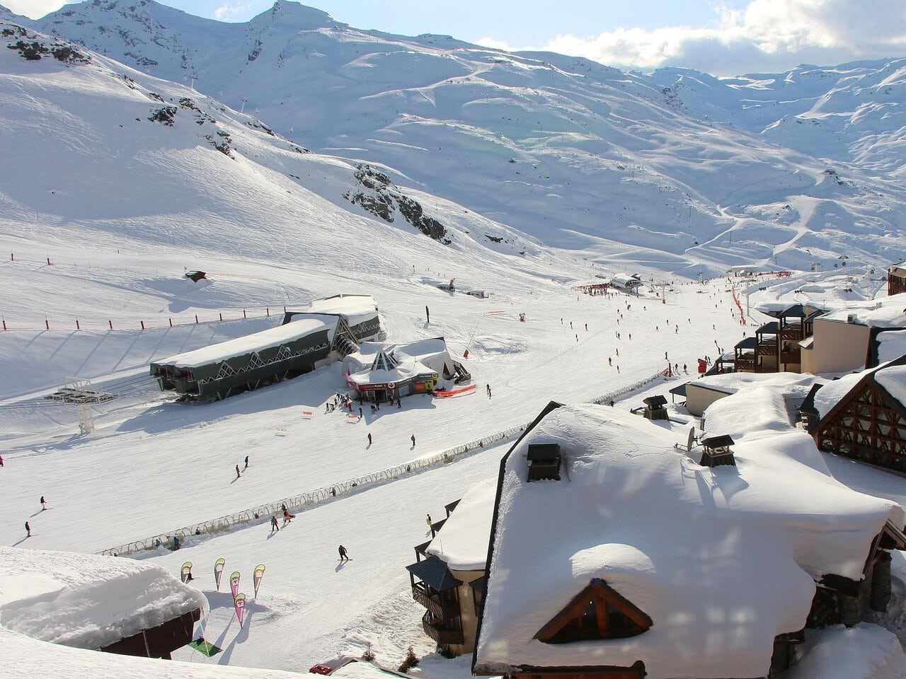 Ski resort near Lyon Airport with Mont Blanc in the background