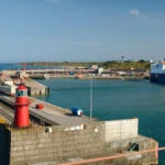 Rosslare Europort viewed from an arriving ferry