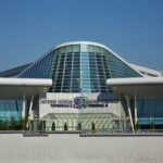 Exterior view of Sofia Airport Terminal 2 in Bulgaria.