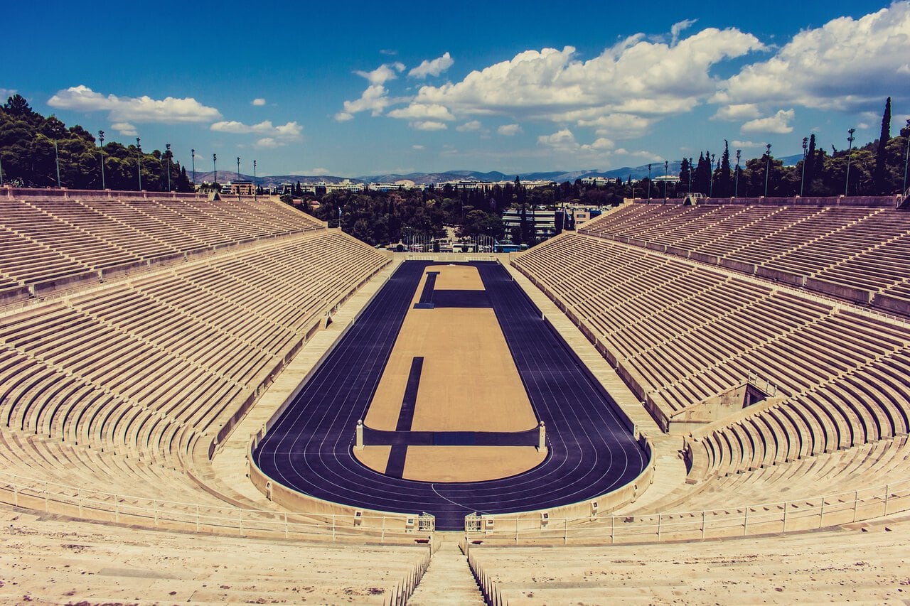 The Panathenaic Stadium in Athens featured in the Athens Best Things To Do Guide.