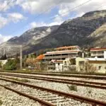 Railway line near Bar on the Belgrade to Bar railway