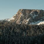 Durmitor mountain peaks covered in winter snow