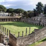 The Large Palaestra at Pompeii with Mount Vesuvius in the background