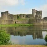 Caerphilly Castle, one of the best day trips from Cardiff