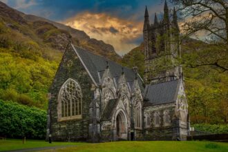 Kylemore Abbey in Connemara, County Galway.