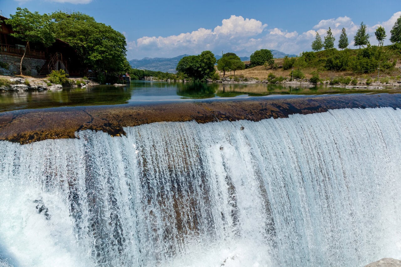 Waterfall and river near Podgorica Montenegro