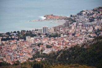 View across Budva on Montenegro's Adriatic coast