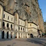 Ostrog Monastery built into the cliffs of Montenegro