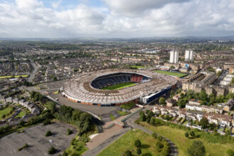 Hampden Park football stadium in Glasgow