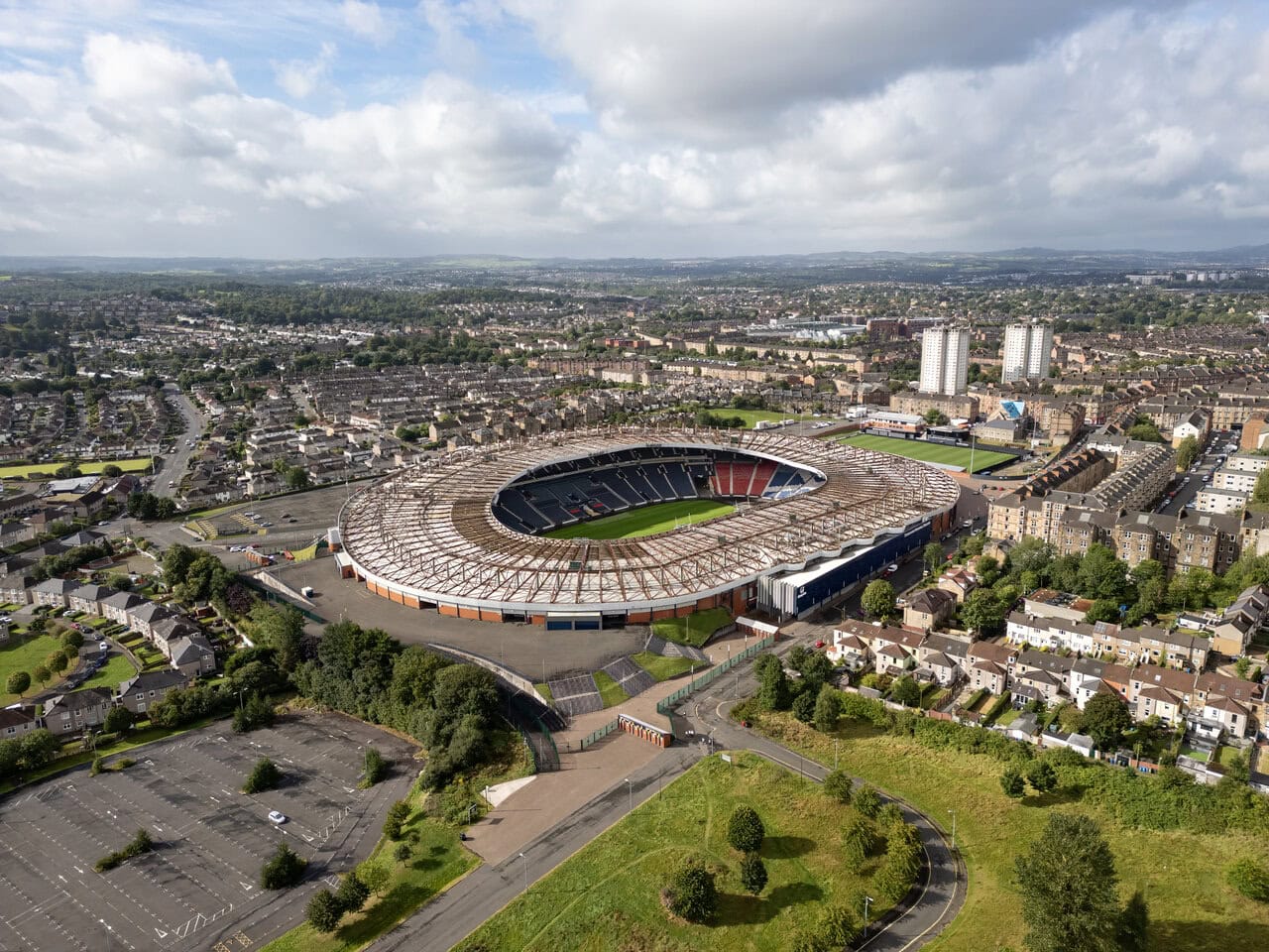 Hampden Park football stadium in Glasgow