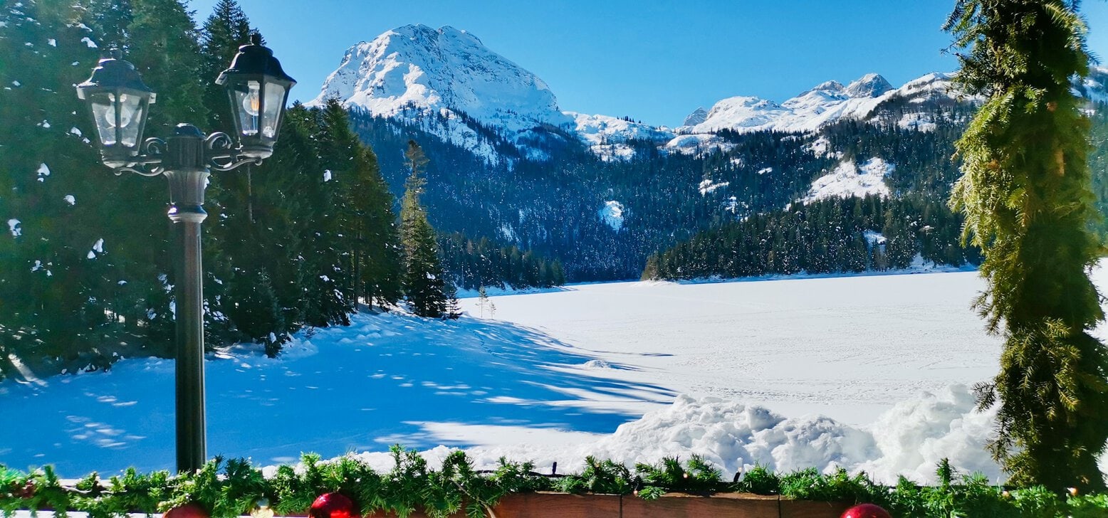 Black Lake in Durmitor National Park during winter