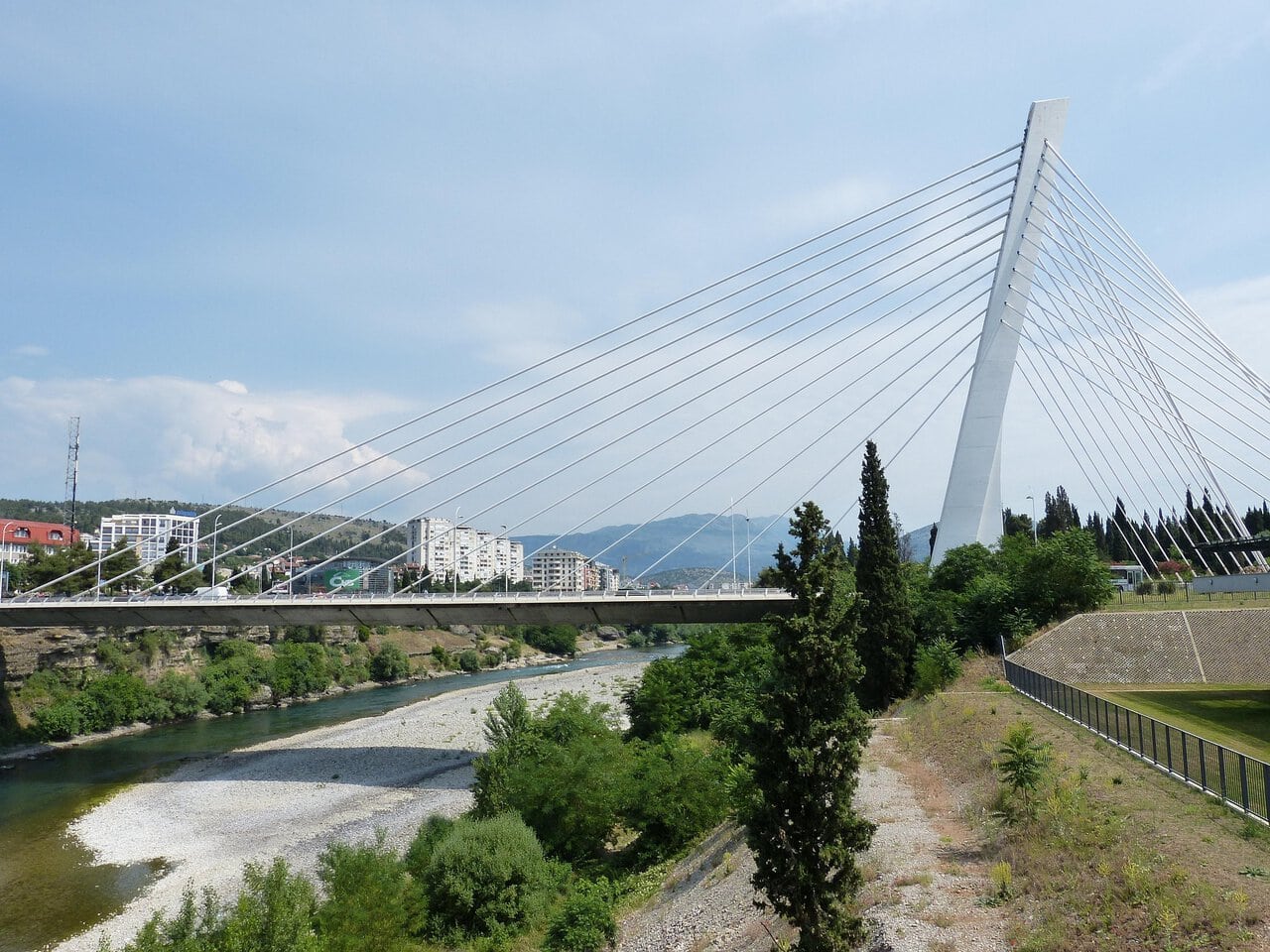 Podgorica Millennium Bridge over the Morača River