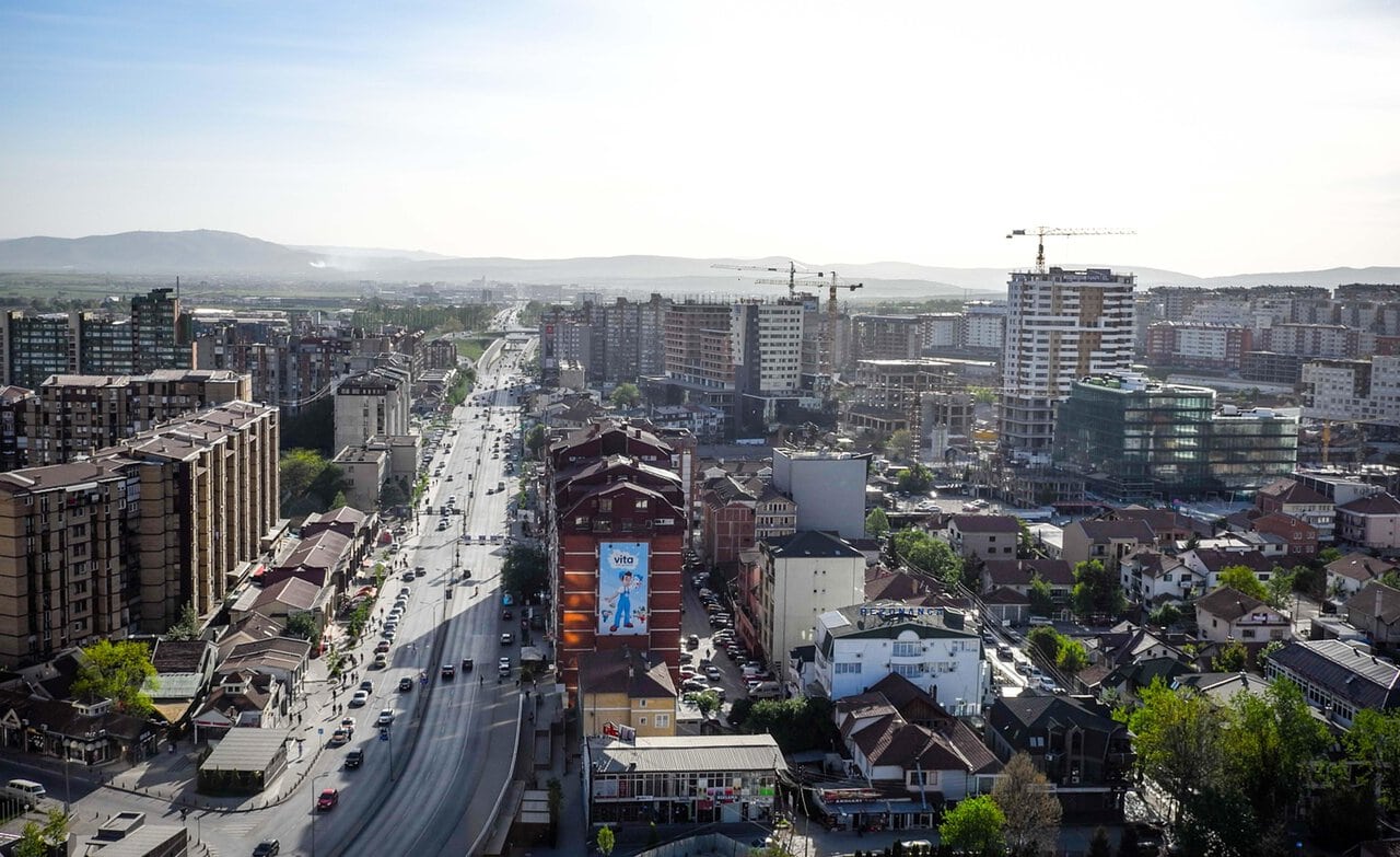 Modern skyline of Pristina, Kosovo, for airport transfer guide