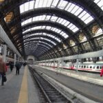 InterCity Notte trains waiting at Milano Centrale station