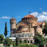 Church in Thessaloniki beneath a blue sky