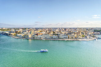 Waterfront and harbour in Brindisi, Italy