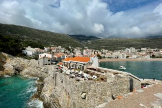 Historic Venetian fortress overlooking Petrovac beach