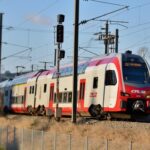 CFL double-decker train travelling through Luxembourg