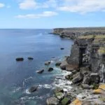 Rocky Atlantic coastline on the Aran Islands, Ireland.