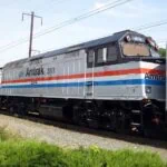 Amtrak locomotive on the Auto Train
