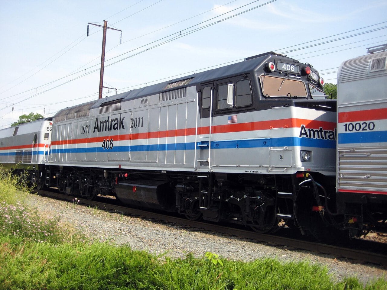 Amtrak locomotive on the Auto Train