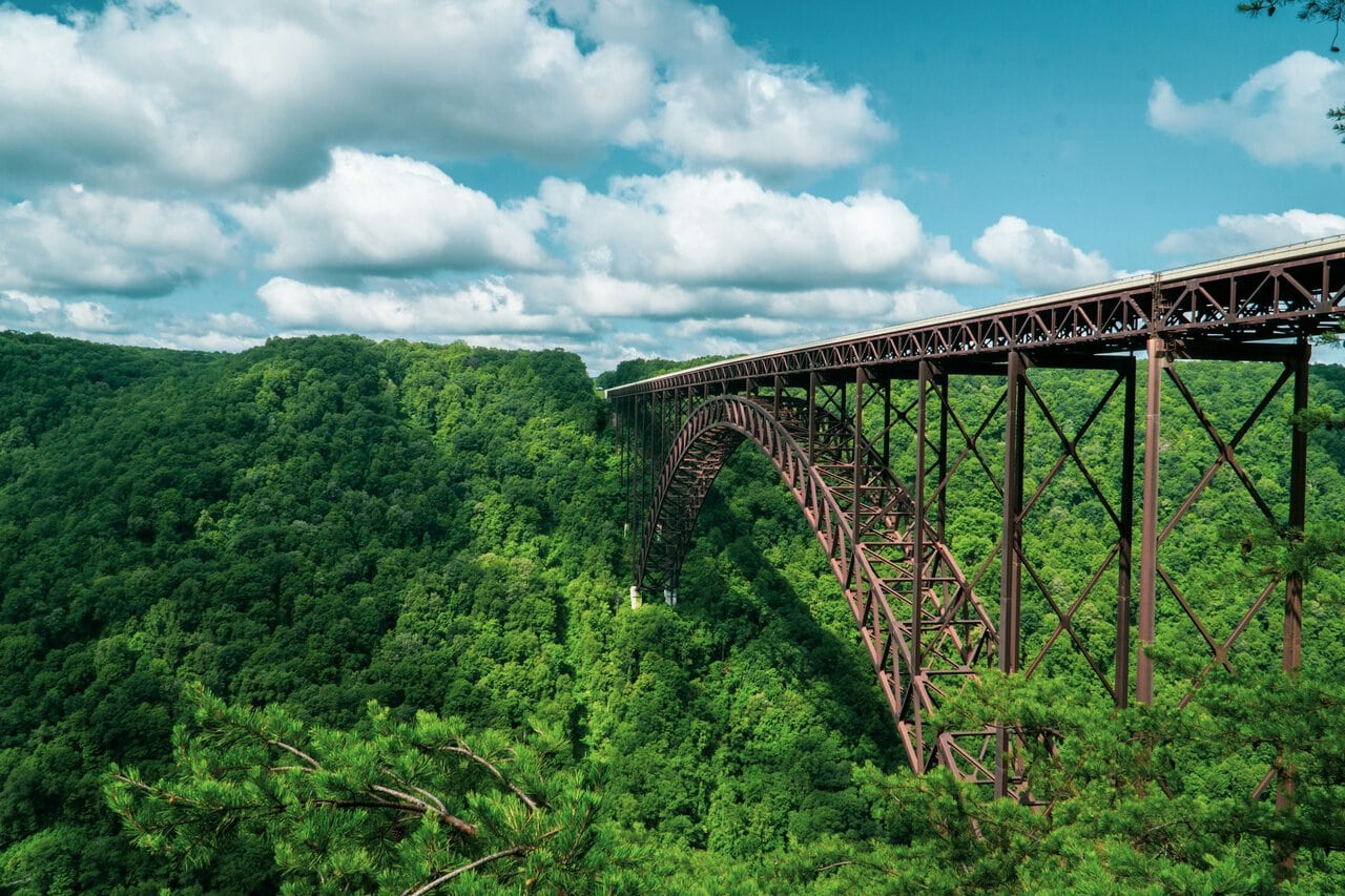 New River Gorge Bridge on the Amtrak Cardinal route