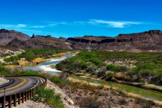 Desert landscape on the Amtrak Sunset Limited route