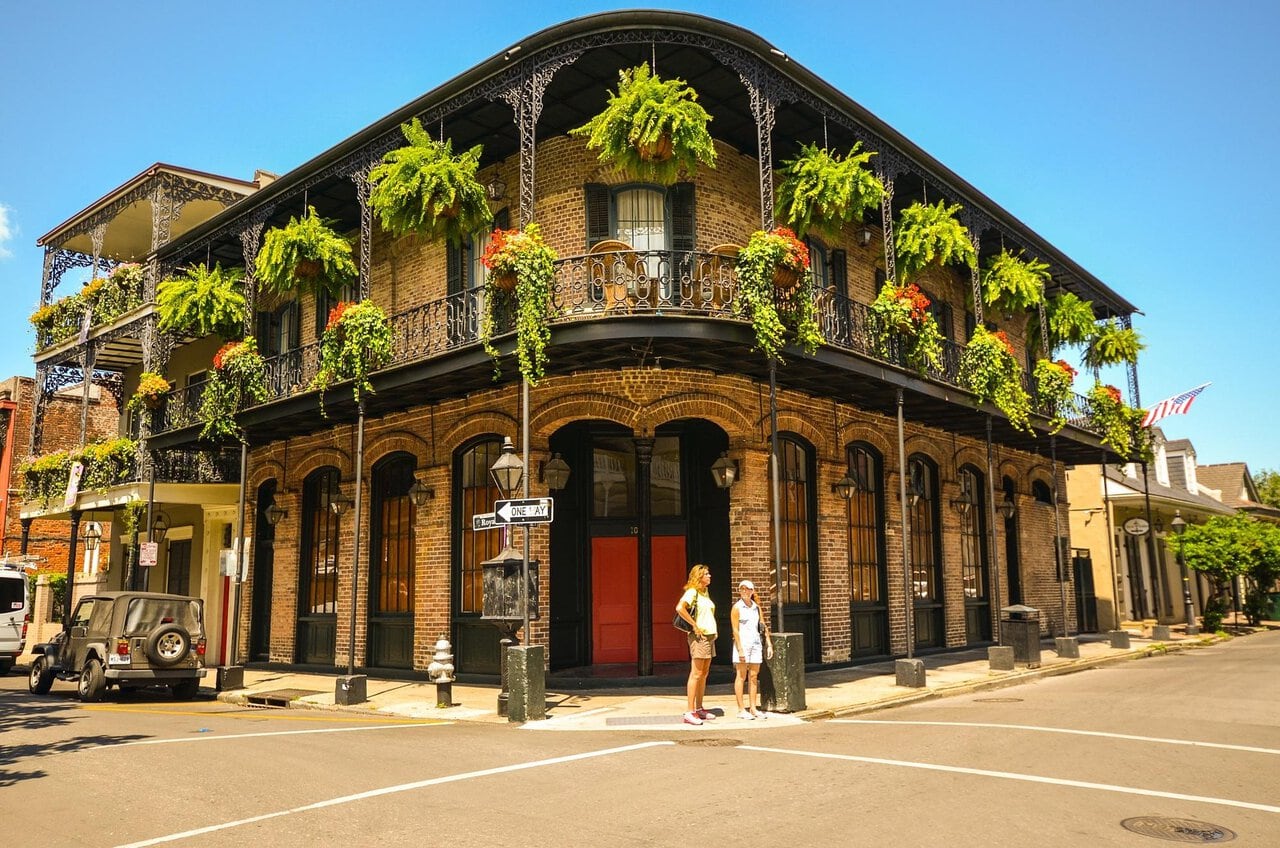 New Orleans French Quarter on the Amtrak Crescent route