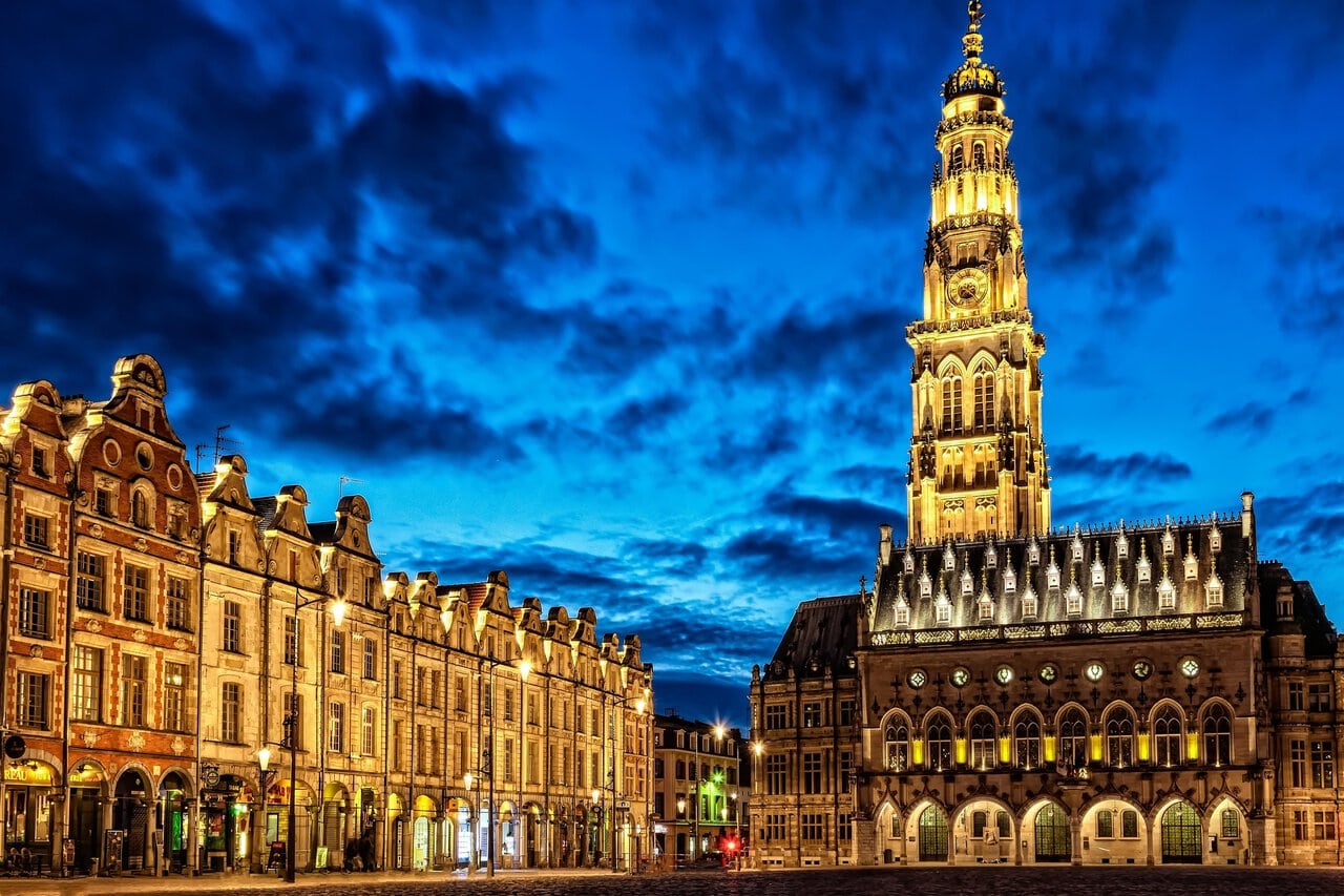 Arras Town Hall and Belfry in northern France featured in the Day Trips From Lille Guide.