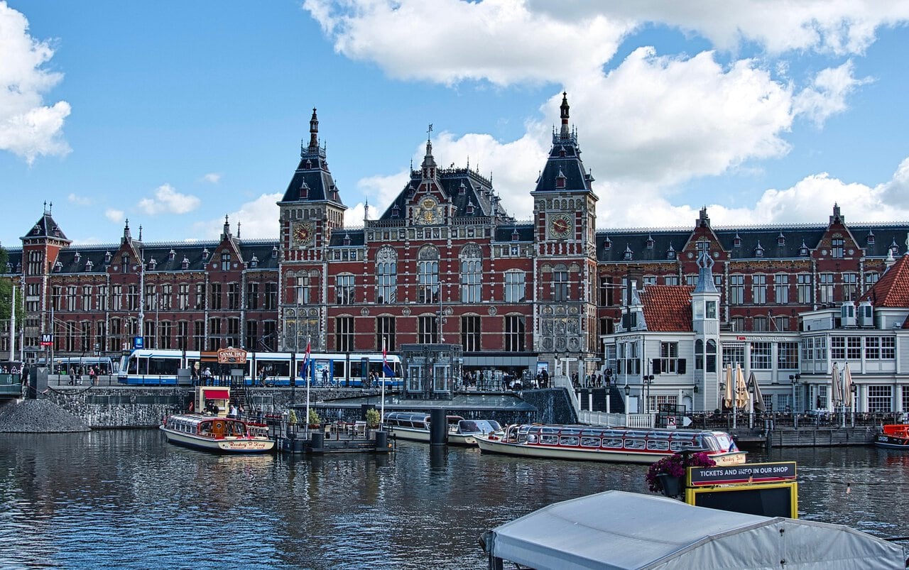 Amsterdam Central Station and waterfront transport hub