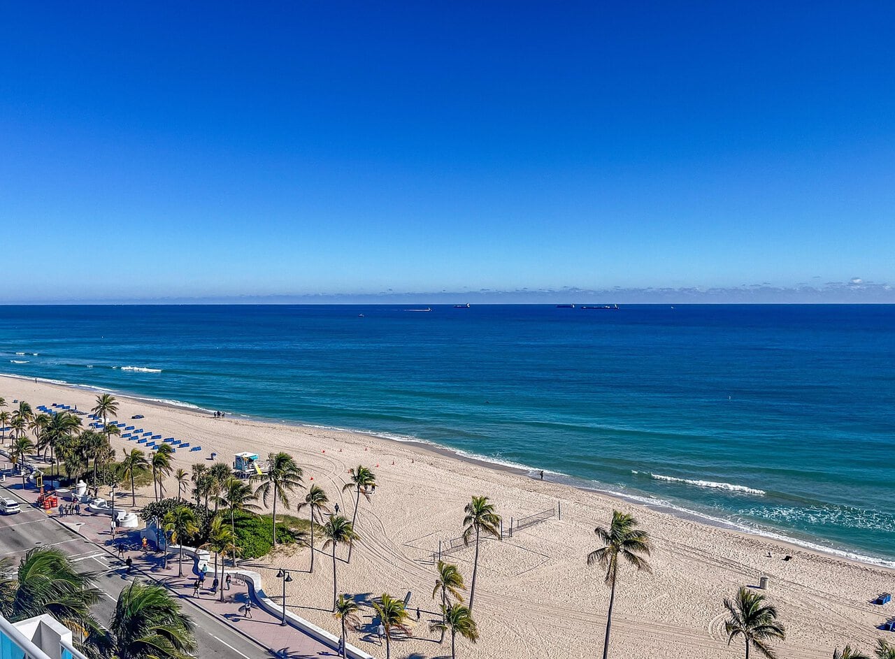 Florida beach on the Amtrak Silver Star route